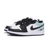 Jordan Air Jordan 1 Singing At Dusk Milk Green Abrasion Resistant Low top Vintage Basketball Shoes Men's Black White 553558-131(Team85-)