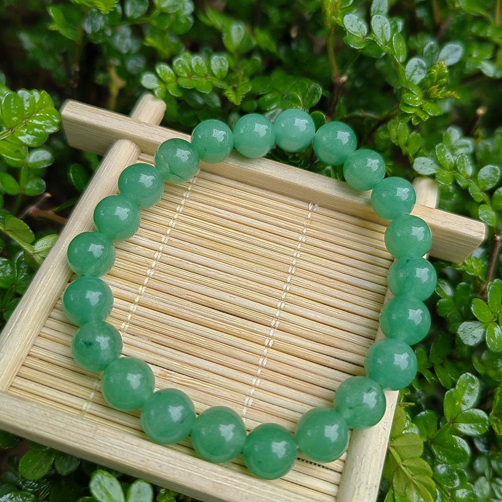 8mm Natural Amazonite Raw Stone Women's Energy Charm Bracelet