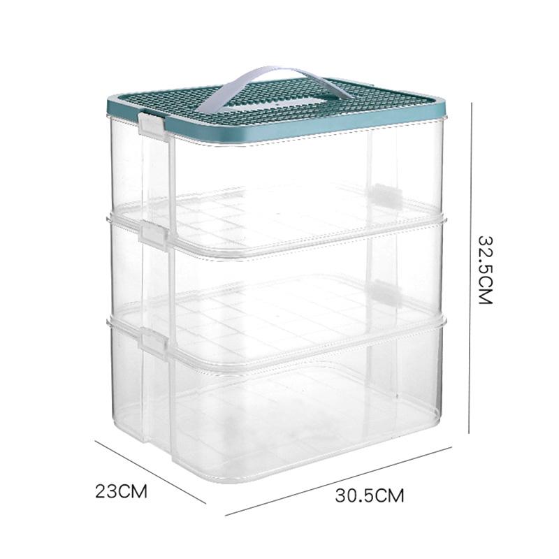 Building Block Storage Box 3Layers Large-Capacity Puzzle Toys Classified Organizer Box Child Toy Parts Blocks Storage Container