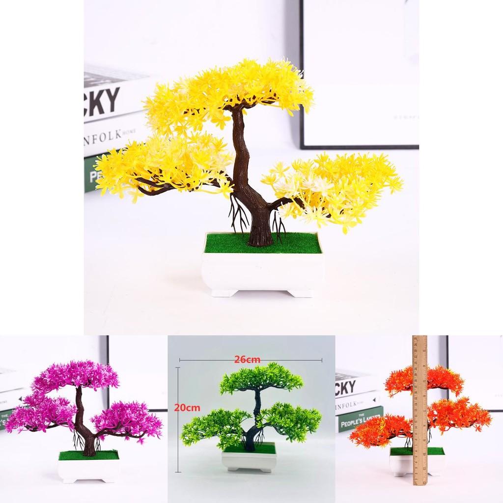 Artificial Potted Plant Plastic Bonsai Garden Decorative Ornament For Indoor Use