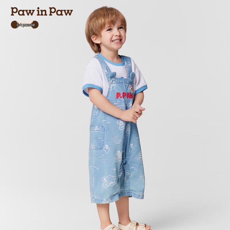 Джинсовый комбинезон для мальчиков PawinPaw с мультяшным медведем 100