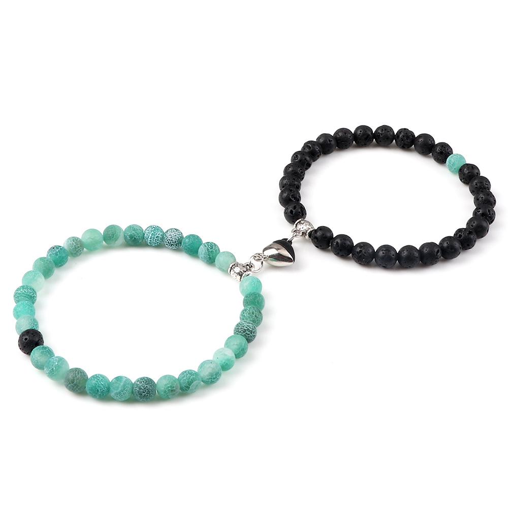 Heart-Shaped Magnetic Couple Bracelet - Best Friend or Sister Gift for Boyfriend - Japanese Korean Student Wristband In Stock