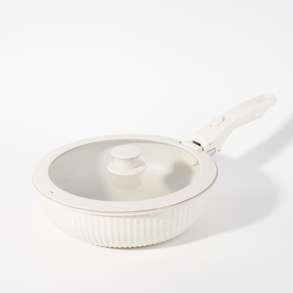 16-Piece Non-Stick Cookware Set with Detachable Handles