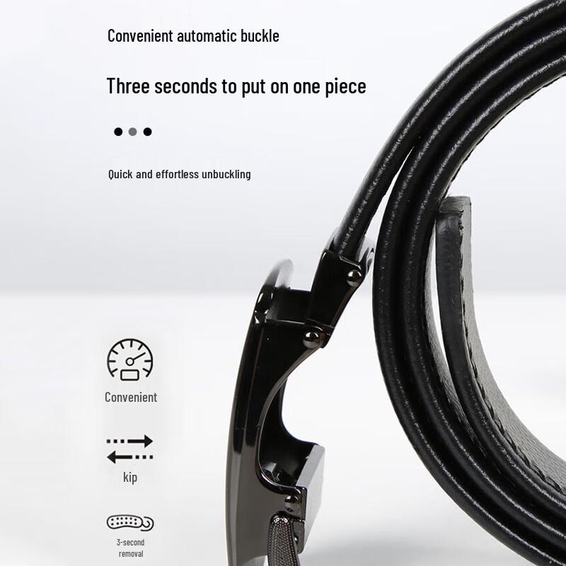 TRIES Men s Automatic Buckle Business Casual Belt 120 cm