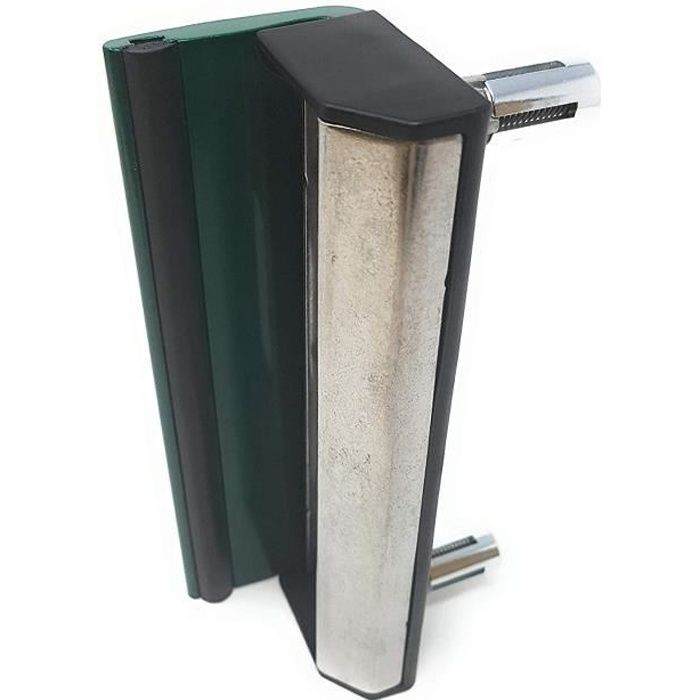 Locinox gâche réglable type industriel en acier inoxydable pour profils carrés en ral 6005, vert