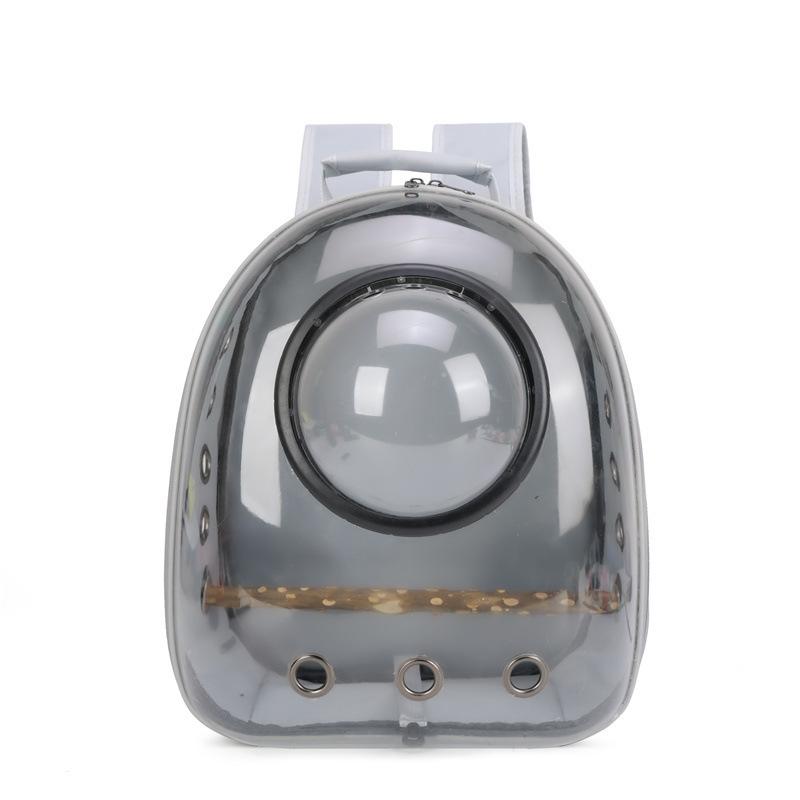 

Товары для домашних животных Маленький рюкзак для птиц Сумка для попугаев Рюкзак для прогулок Прозрачная портативная сверхлегкая клетка для птиц single pack серый