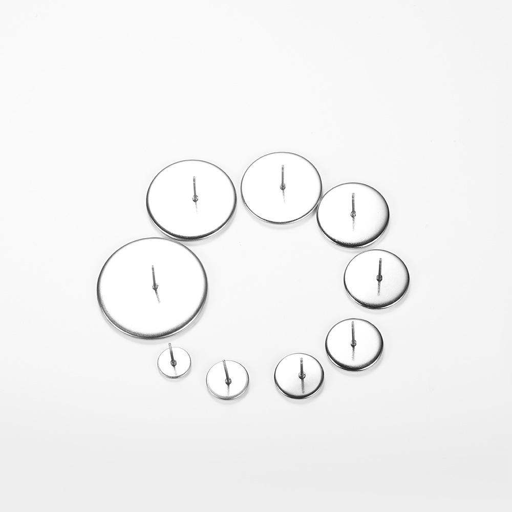 Runde Edelstahl-Ohrringbasis: DIY Edelsteinfassung 6-25mm Zubehör