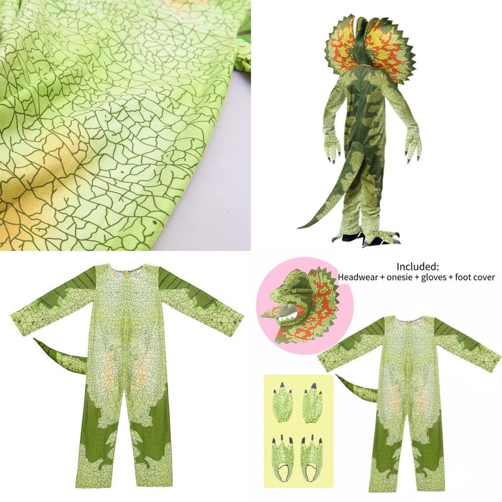 Jurassic Park Triceratop Dinosaur Cosplay Costume Halloween Party Outfit For Kids