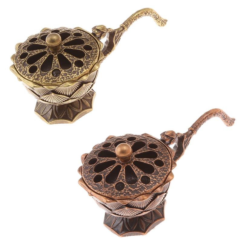 Small Lotus Hand Stove With Cover Hollow Out Sandalwood Incense Burner Classic Decor Home Decor Aromatherapy Burner For Meditation Relax Gift Ideae