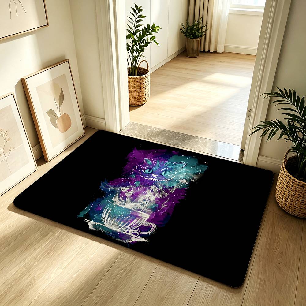 Anime C-cheshire-cat Cute Carpet Bathroom Anti-slip Mat Door Mat Home Decoration Mat Entrance Door Mat Scratch-resistant DoorMat