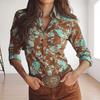 Retro Bohemian Printed Plus Size Women's Shirt - In Stock