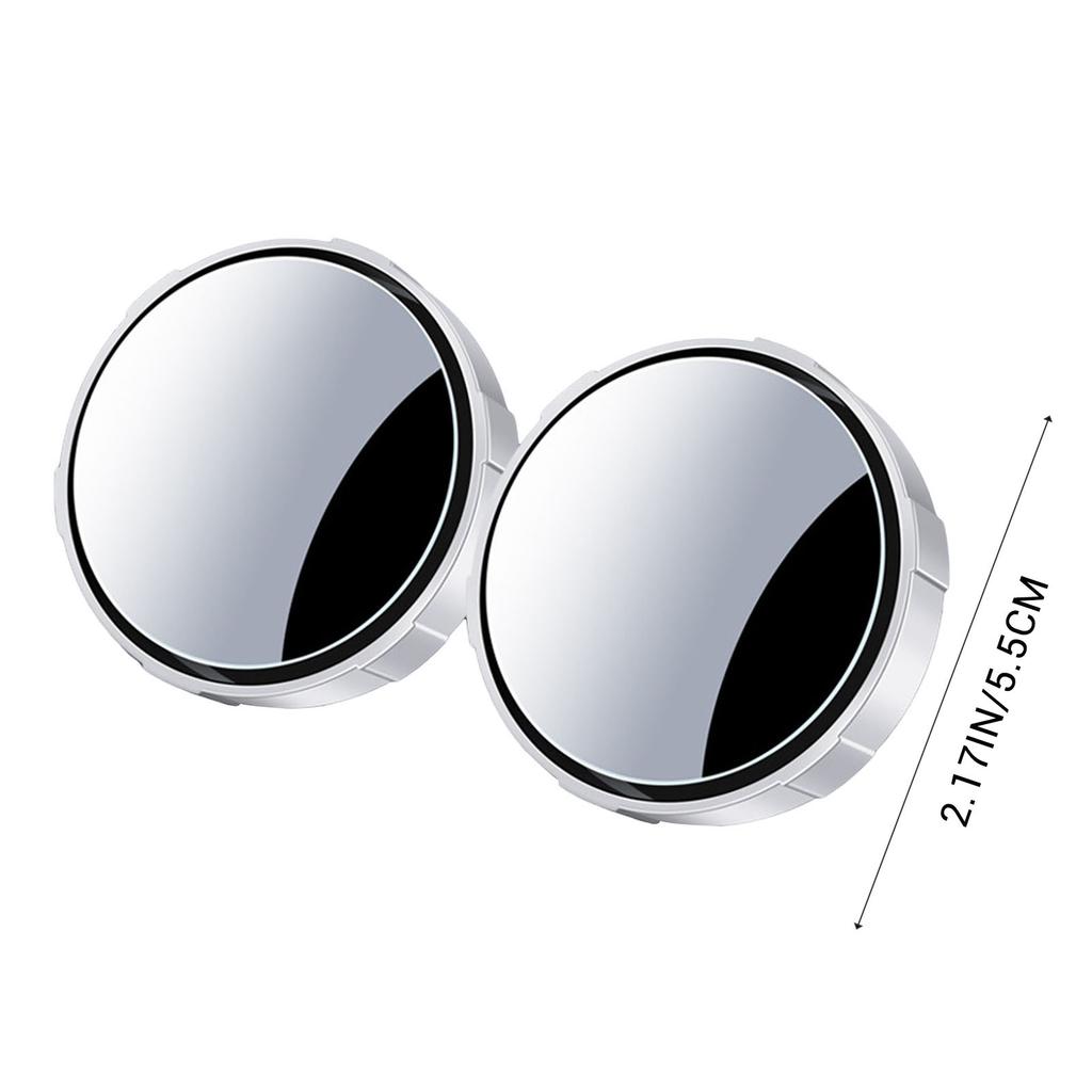 Car Convex Mirrors Blind Spot Mirror 360° Adjustable Wide Angle HD Suction Cup ABS+Glass Universal Rear View Assist for Parking