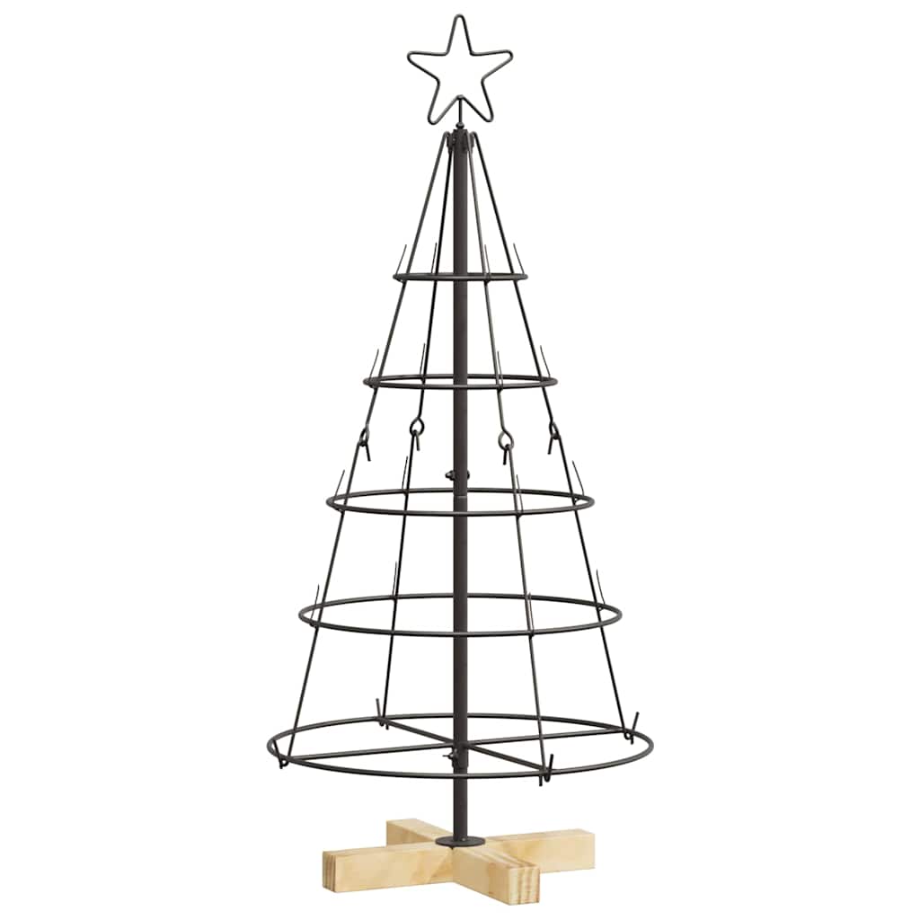 Christmas Decoration with Stand Black 90 cm Steel