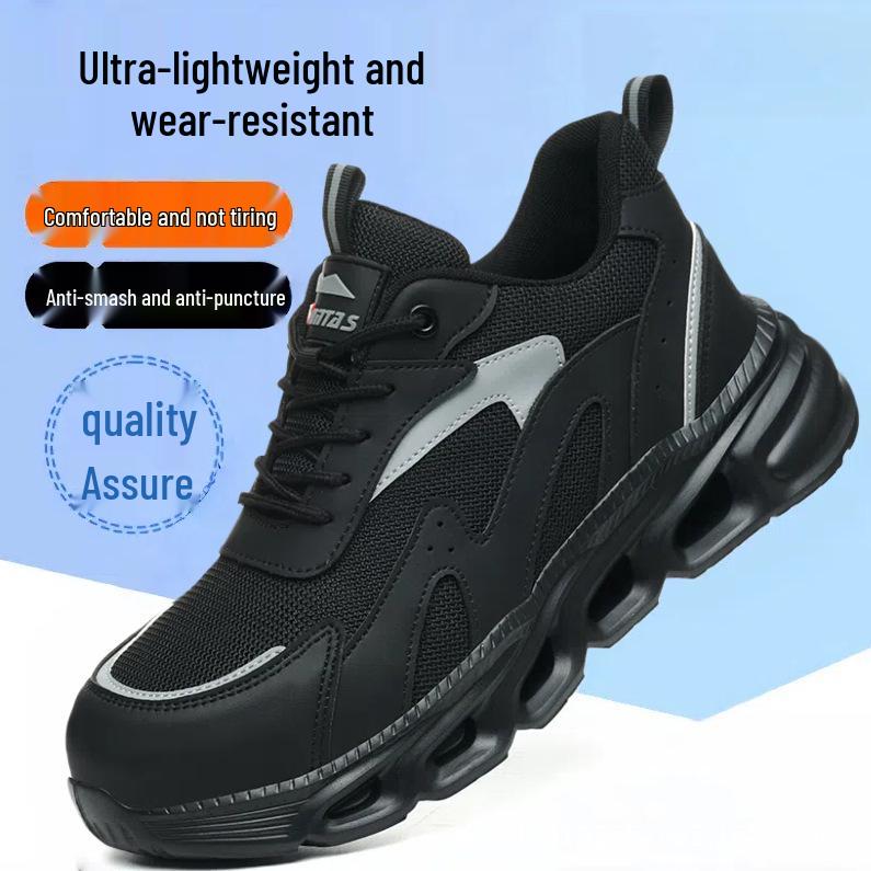 Men's Summer Breathable Steel Toe Safety Shoes - Anti-Smash, Anti-Puncture, Insulated Work Shoes