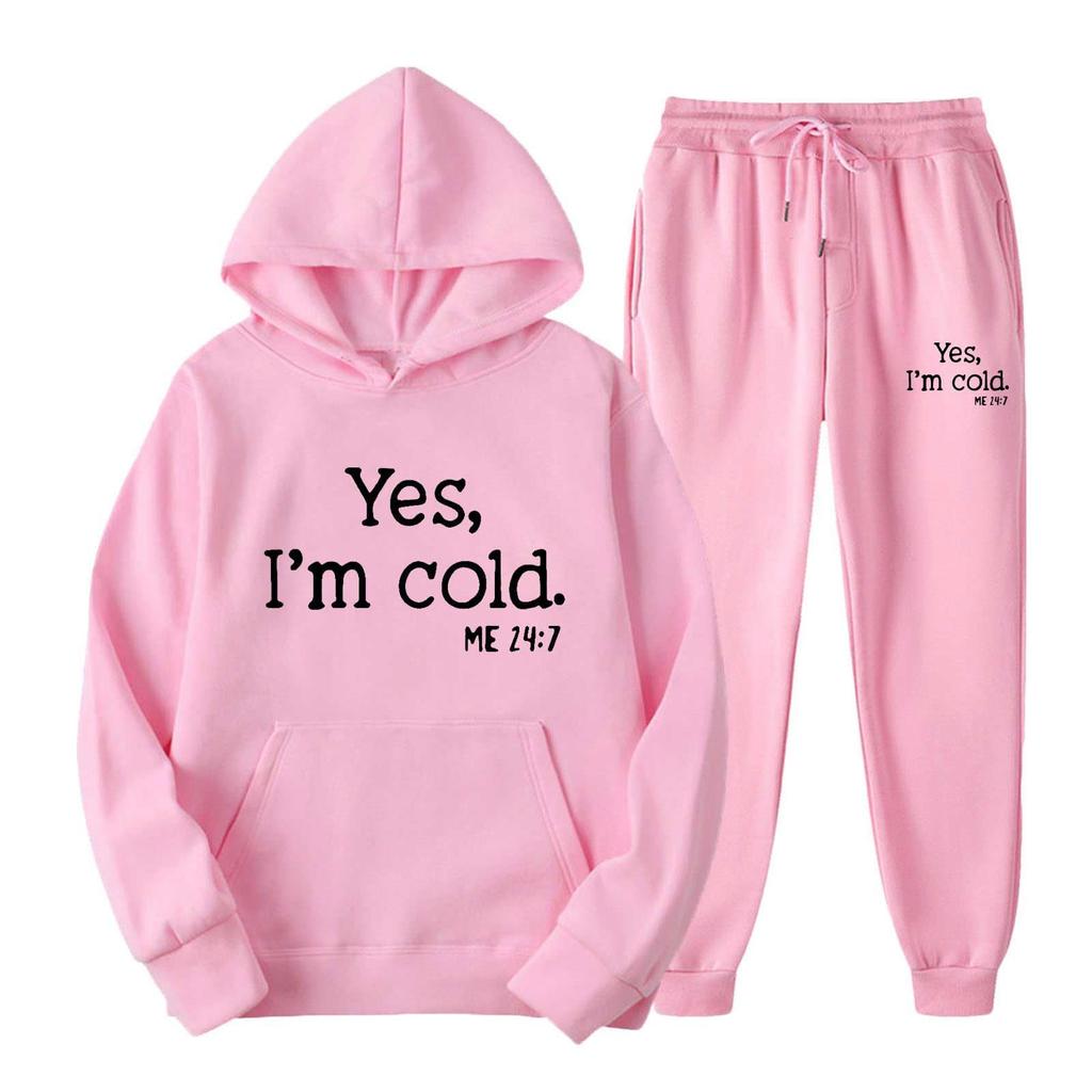 Mens Hooded Sports Tracksuit Unisex Two-Piece Running Outfits Long Sleeve Pullover Hoodies Sweatshirt+Sweatpants Set