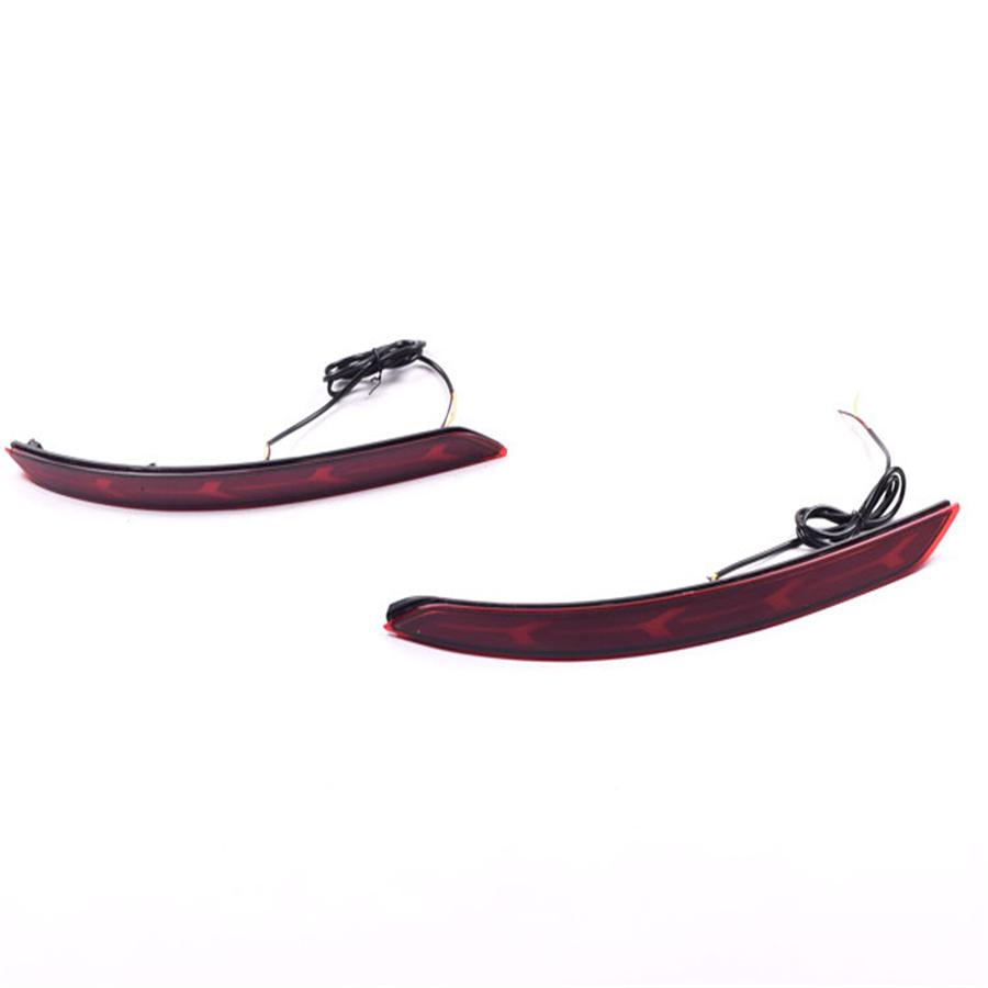 2x LED Rear Bumper Reflector Brake Light Flow Turn Signal For Hyundai Elantra