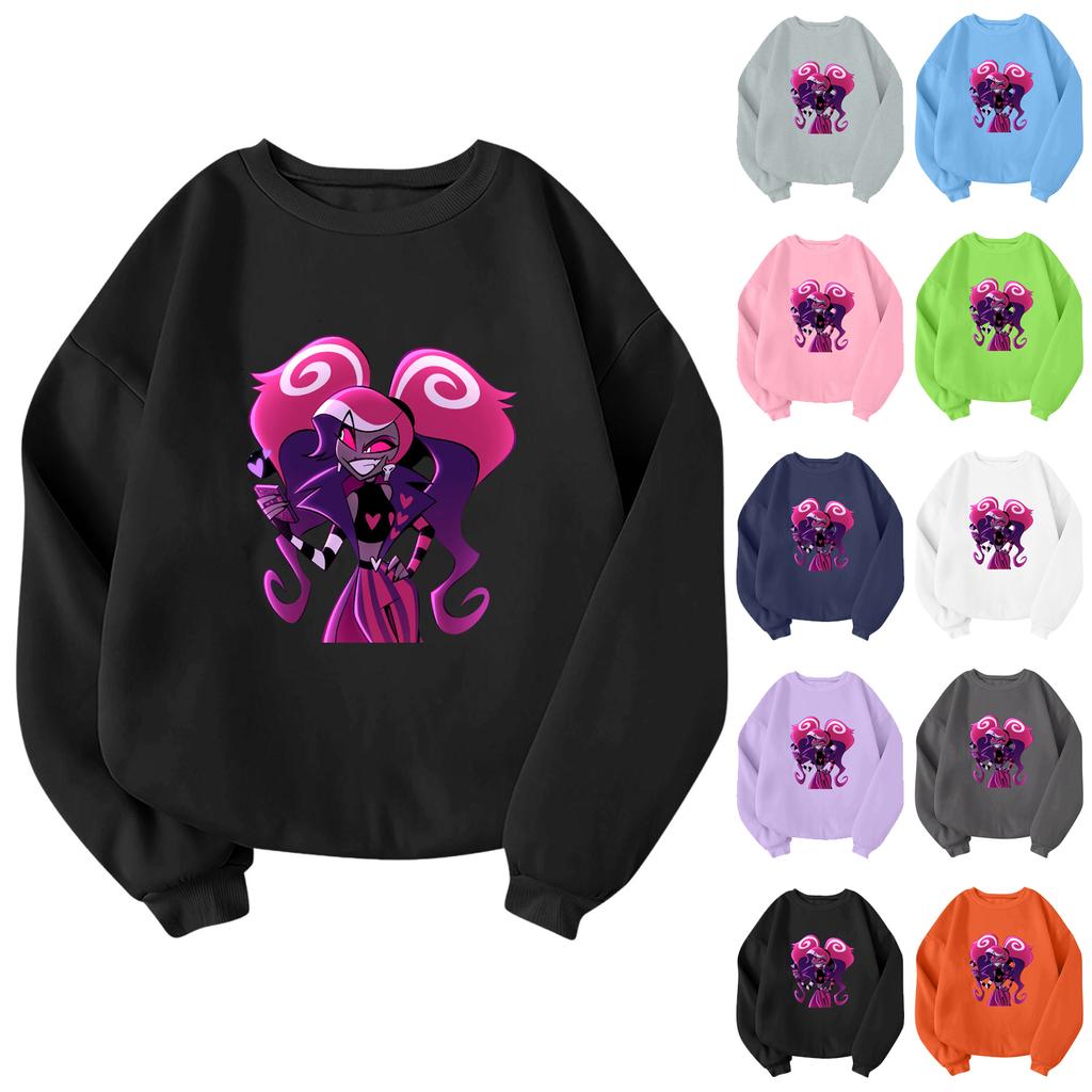 Gyermek Divatos Könnyű Hosszú ujjú Kerek nyakú Pulóver Zsebekkel Nyomtatott Pulóver