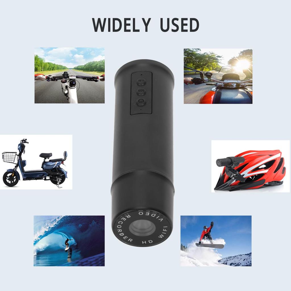 Bike Dash Camera, T1 WiFi 1080P Car Helmet Camera 120 Degree Wide Angle Bike