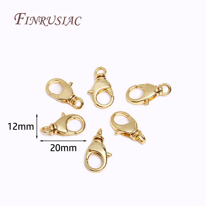 Trendy 7 Styles 18K Gold Plated Lobster Clasp Hooks Connector For Making Necklace Bracelet DIY Chain Jewelry Materials Wholesale
