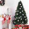 Christmas Ball Ornaments Set 9Pcs Glitter Pink Floral Ball Hanging Decorations Shatterproof Baubles for Party