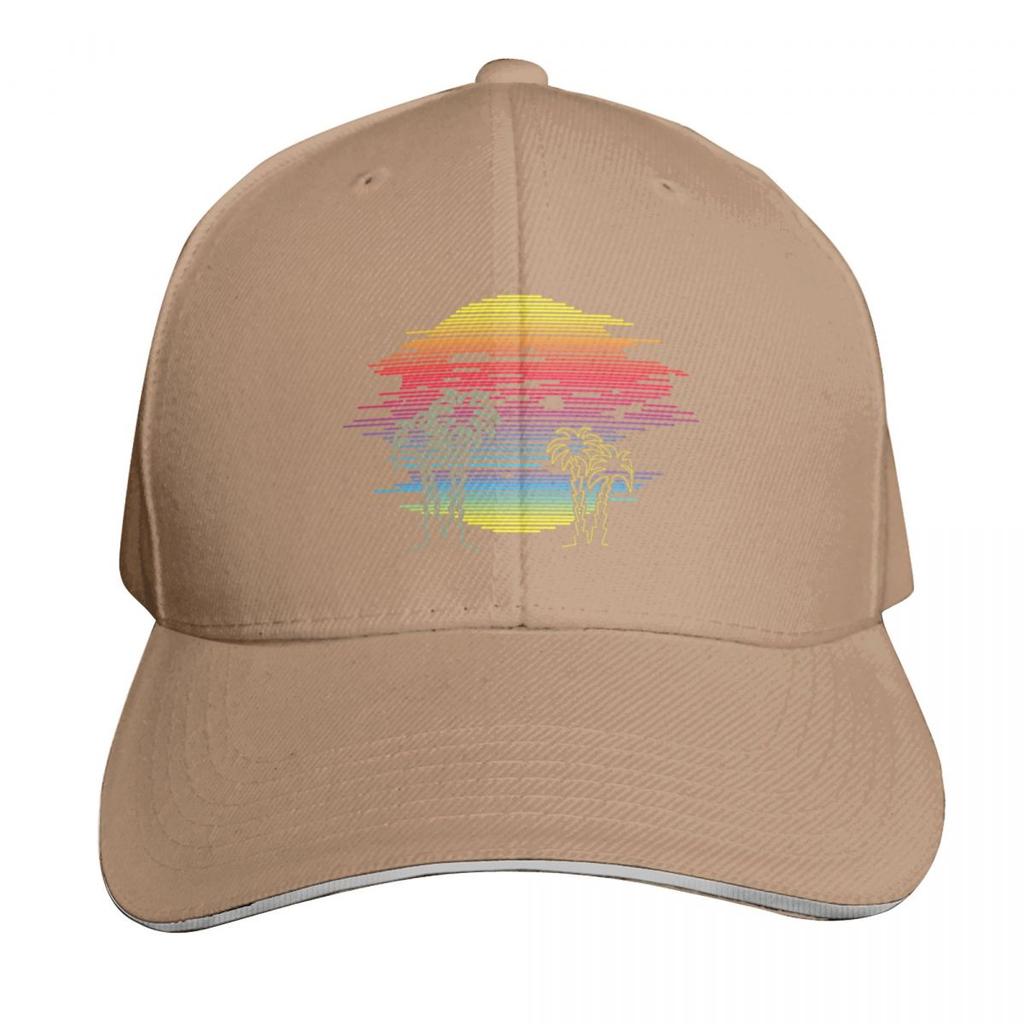 Minimal summer sunrise Baseball Cap fishing caps Unisex Fishing cap Trucker Cap custom Hat Unisex Womens