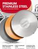 MICHELANGELO Stainless Steel Saucepan Set with Lid, Stainless Steel Non-stick Saucepan Set 3-piece, All Stovetop Compatible