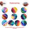 Rainbow Marble Texture Glass Refrigerator Magnets - Home Decoration Stickers
