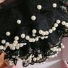 Elastic Pearl Lace Scrunchies Hair Bands Ponytail Holder Oversize Lace Hair Ties  for Meatball Head