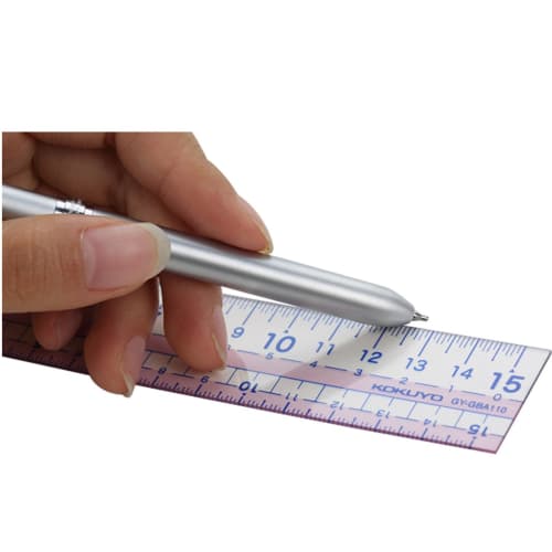 KOKUYO Straight Ruler Manabisuto Made of Recycled PET Resin 15cm GY-GBA110B