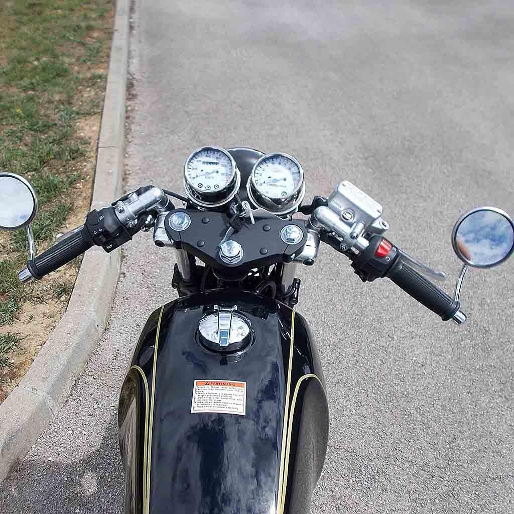 Motorcycle Dual Mechanical Odometer Speedometer and Engine Speed Instrument