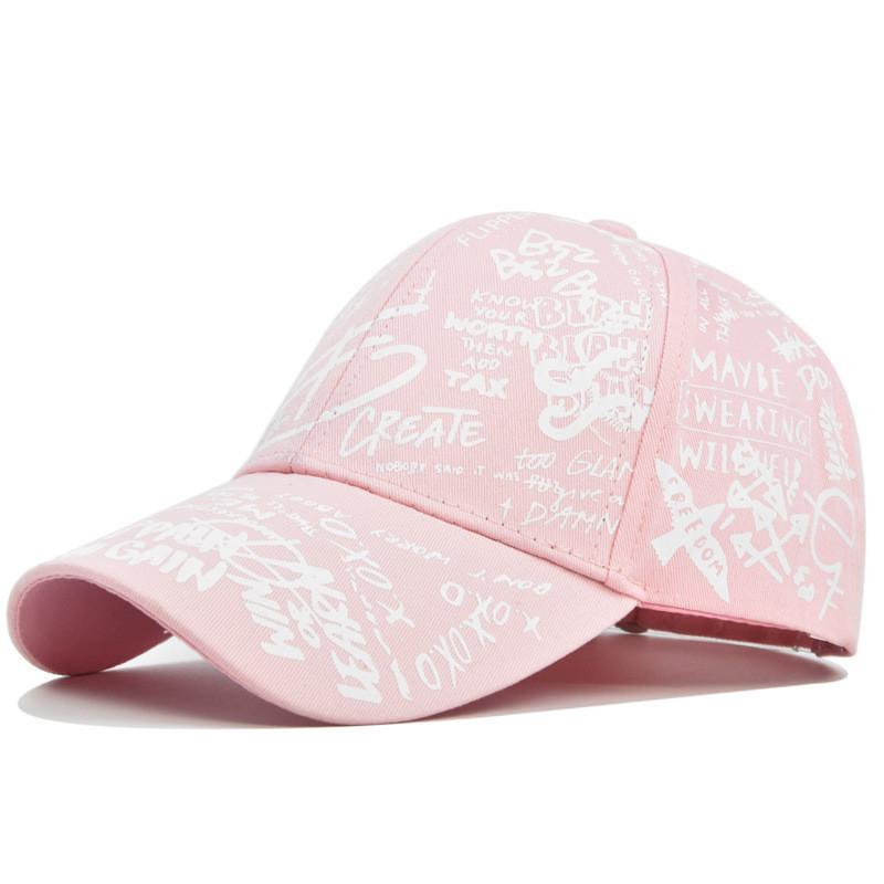 

Baseball Cap Duck Cap Graffiti Printed Hat Painted Visor Hat Trend Fashion Cap Pink