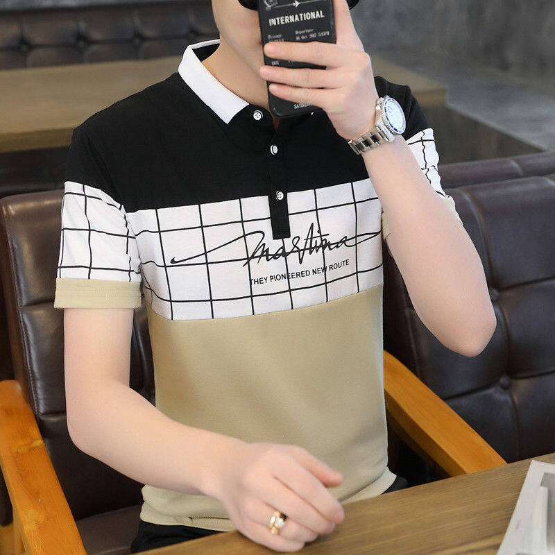 Men s Polo Shirt Business Men s Brand Polo Shirt 3D Embroidered Polo Collar Men s Polo Shirt Men s Top and T-shirt S