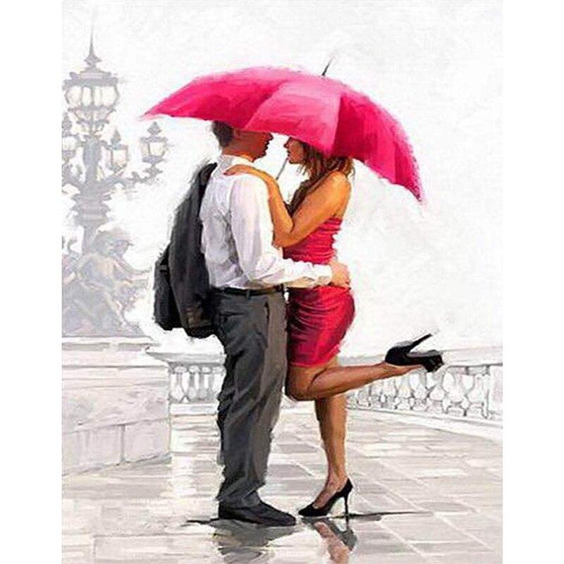 Coppia di innamorati fai da te 5D Diamond Painting Full Round Drill Cartoon Diamond Ricamo Punto Croce Decorazione per la casa Arte murale Mosaico Regalo