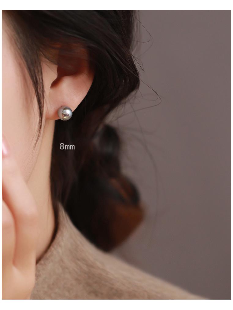 Luxuriöse 999 Sterlingsilber Hanf & Aurora Grau Perlenohrringe für Damen - High-End 2024 Design