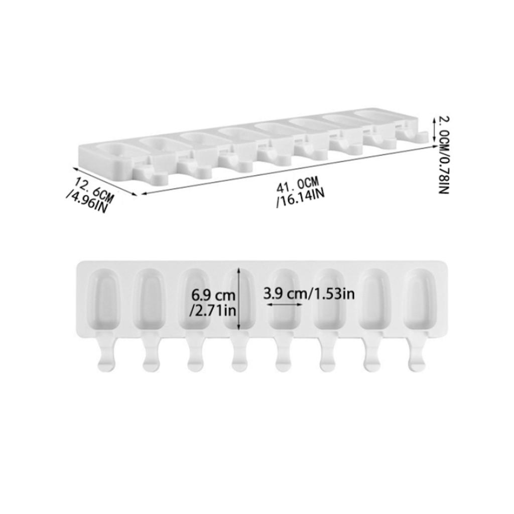 Summer Essentials Small Oval Ice Cream Maker Silicone Mould Kitchen Popsicle DIY Homemade Ice Cube Gadgets Accessories