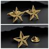 Hohlgeschnitzte Pentagramm Brosche Manschettenknöpfe 3D Dreidimensional Personalisierte Einfache Luxuriöse Unisex Accessoires