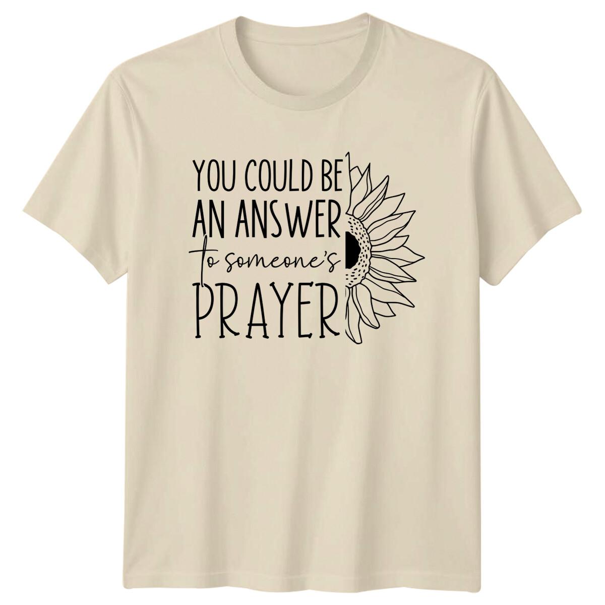 Answer To Prayer Sunflower Graphic Nature T-Shirt M