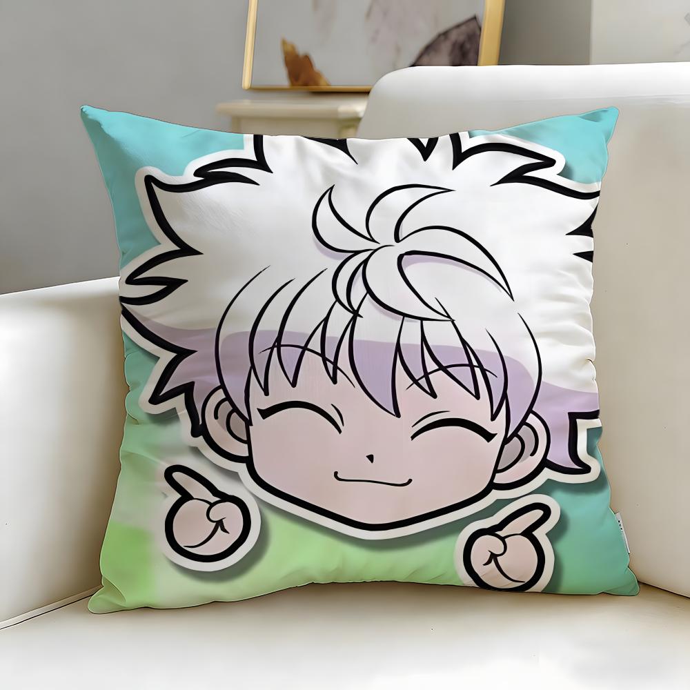 Klassische Anime HUNTER HUNTER Kissenhülle Weich & Leicht zu Waschen Kissenbezug – Vielseitig für Sofa, Bett, Reise und Büro