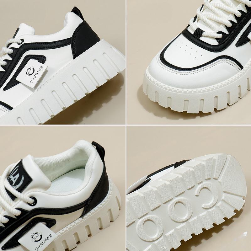 Weiße Schuhe für Damen Neu Frühling Vielseitig Lässig Ins Modische Schuhe für Studenten Dicksohlige Sneaker für Damen