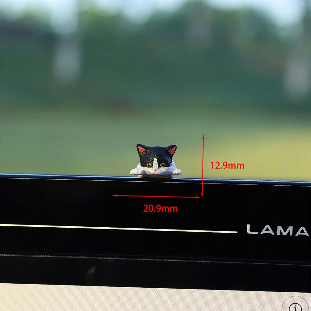 Cat Cartoon Dashboard Decorations Cute Animal Display Screen Charm Portable Ornaments For Vehicles Office Keyboard Table Statue