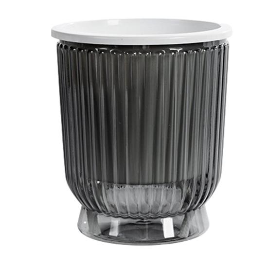 

Self Watering Plant Pot Plastic Flower Pot with Water Reservoir Wick Ropes Modern Indoor Planter for Home Office Desktop S