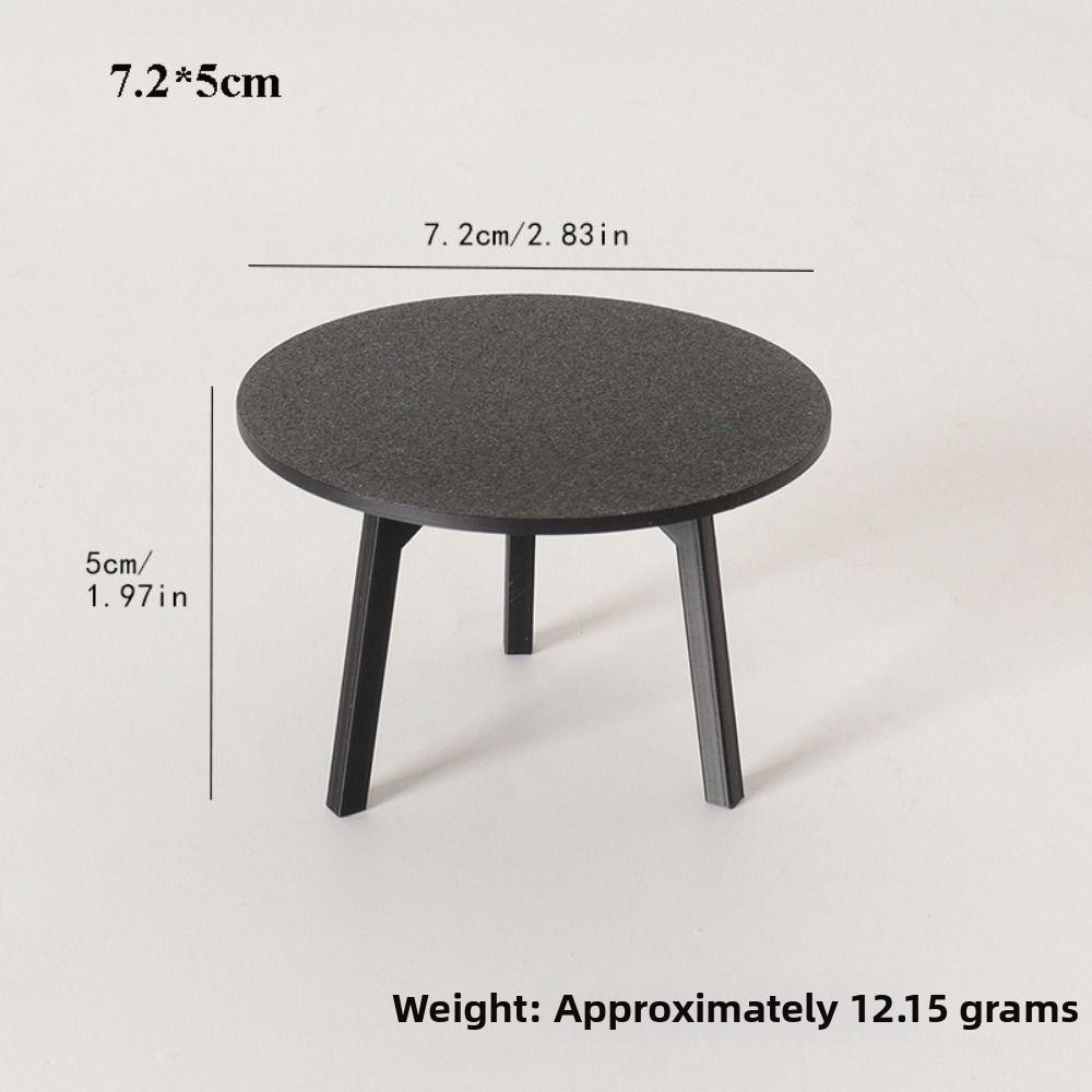 Multistyles Wood Coffee Dining Table Chairs Modern Simple Simulation End Table for OB11 Doll