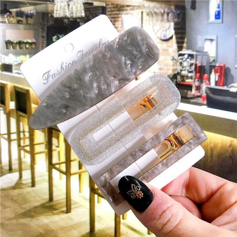 Koreanisches trendiges buntes Acetat 3-teiliges Haarspangen-Set Haarnadel für Frauen Mädchen Haarspangen Zubehör Schmuck Haarklammer Kopfbedeckung