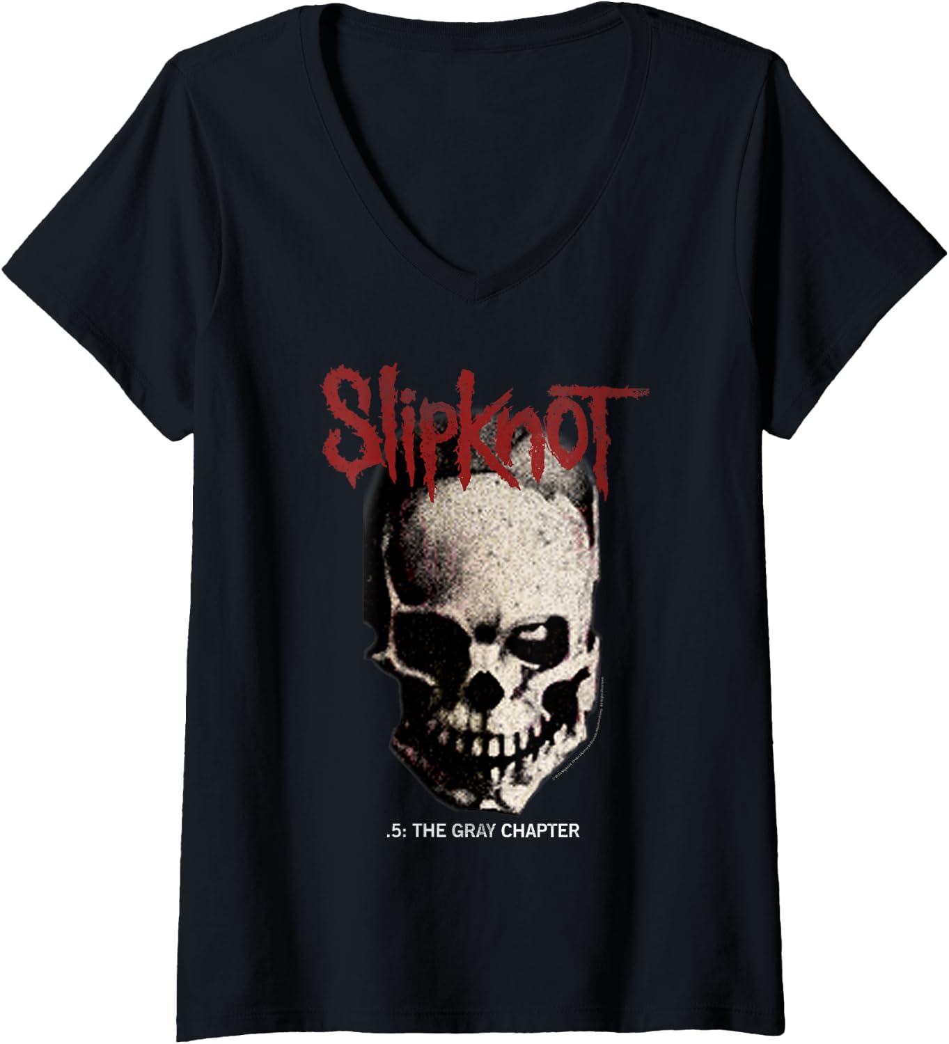 Womens Slipknot Official Skull and Tribal V-Neck Unisex T-Shirt M