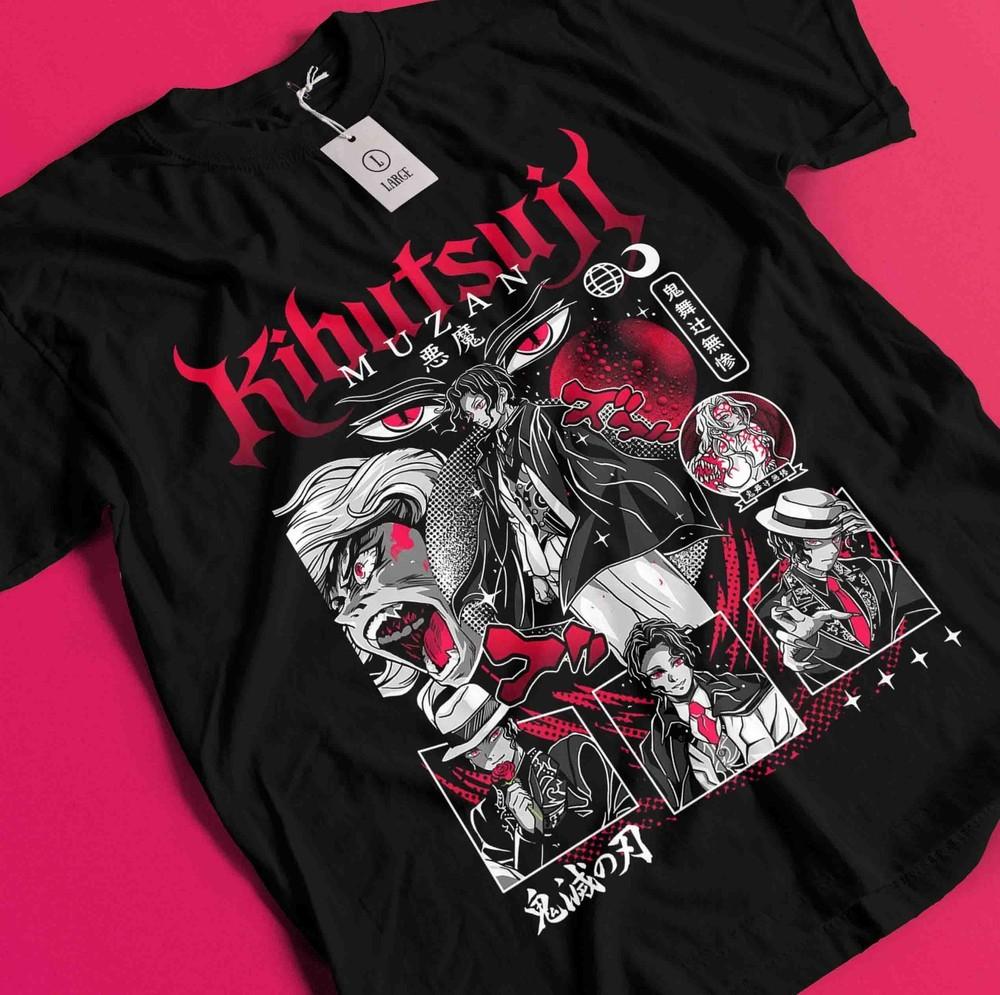 

Demon Slayer Shirt Muzan Tshirt Zenitsu T-Shirt Akaza Muzan Tanjiro Doma Nezuko BB568 M