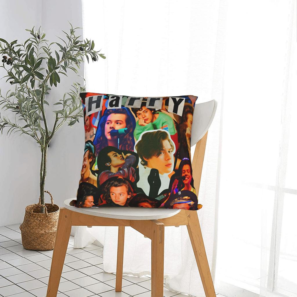 Singer H-Harrys S-Styles  Pillow Cover  Custom Cushion Cover Kawaii Pillow Case For Chair Sofa Home Decor