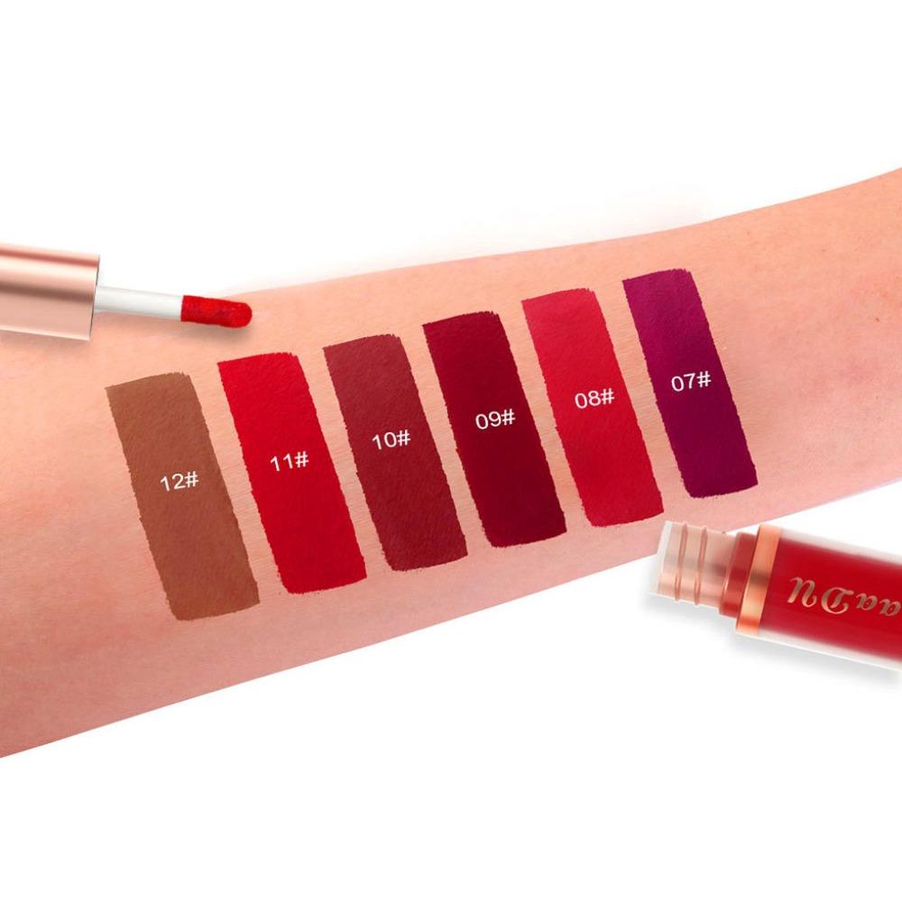 CmaaDu 6 Make Lipstick Dumplings Velvet Lip Gloss Waterproof No Color Does Not Touch The Cup