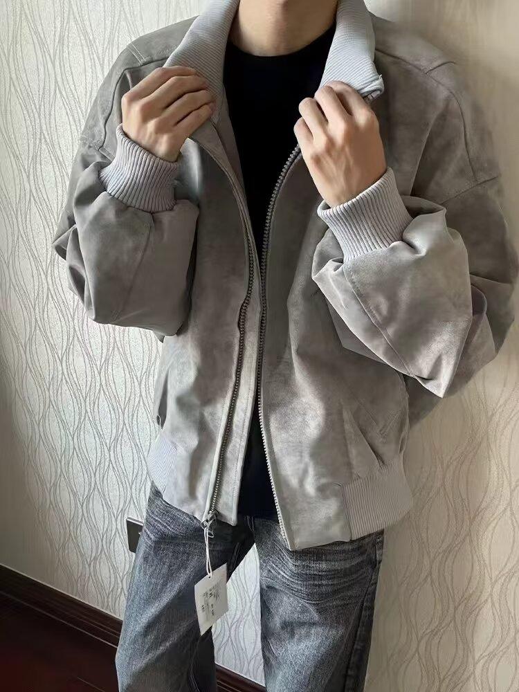 2025 Men's Trendy Loose Baseball Jacket - Spring/Autumn Casual American Fashion for Couples