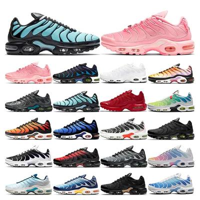 2026 Fashion Trend TN Plus Men Women Running Shoes Aqua Silver Particle Grey Triple Black Digital Pink Psychic Blue Worldwide Mens Sneakers Sports