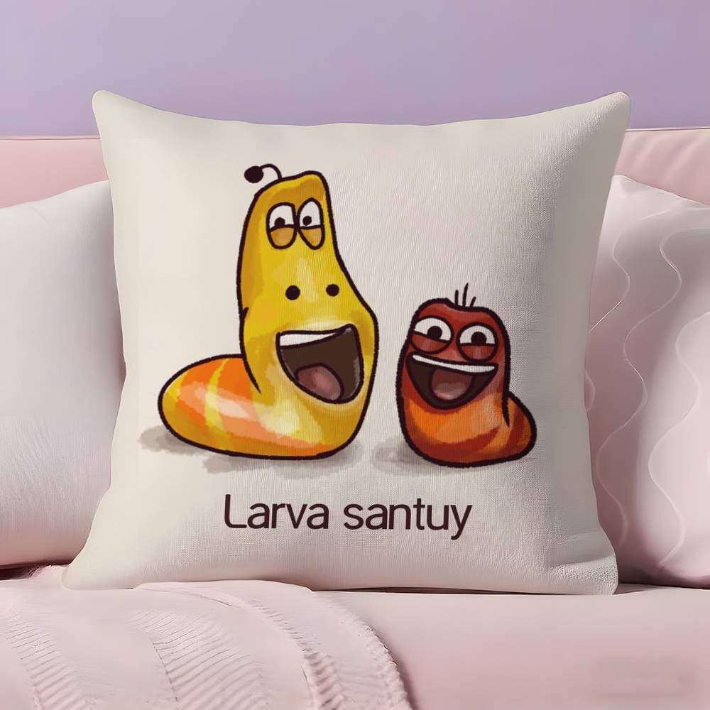L-Larva Funny Pillow Case  Ultra Soft Skin Friendly Fabric Cloud Like Comfort & Concealed Zipper